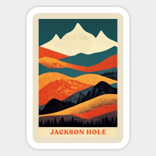 Jackson Hole Wyoming Retro Sticker